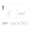 #4-40 x 3-8 in Phillips Flat Machine Screw, Plain 18-8 Stainless Steel, 100 PK  U51300.011.0037