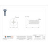 #4-40 x 3-8 in Phillips Flat Machine Screw, Plain 18-8 Stainless Steel, 100 PK  U51300.011.0037