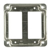 Box Cover, Square Box Type, 2 Gang, Galvanized Steel, GFCI Receptacle Cover Type  809C