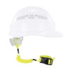 Ergodyne Coil Hard Hat Lanyard, Buckle, 18in.L, Lime 3157