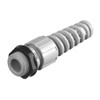 Conduit Fitting Grounding Connector, Threaded, Nylon, PVC Coated, Gray  HJ1039GPK25