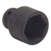 WESTWARD 1-4 in Drive Impact Socket Standard Socket, Black Oxide, Steel,9 mm  4LYA9