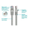 Monoprice Patch Cord,Cat 6,Booted,Gray,1.0 ft. 2287