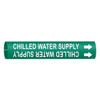 Brady Pipe Marker,Chilled Water Supply,Green, 4024-B 4024-B