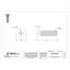 #10-32 x 3-4 in Phillips Flat Machine Screw, Zinc Plated Steel, 100 PK  U24670.019.0076