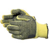 Cut Resistant Coated Gloves, Cut Level A2 ,Dotted ,PVC ,Dotted ,L 1 PR  6AC97