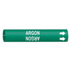 Brady Pipe Marker,Argon,Grn,1-1/2 to 2-3/8 In 4006-B