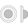 Rockwood Convex Door Stop,Wall Mount 406.32D