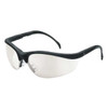 Nome, Safety Glasses, Anti-Scratch, Gray Mirror Lens, Black Frame, Half-Frame