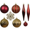 Holiday Wonderland Shatterproof Red & Gold Mix Christmas Ornament (46-Pack)