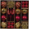 Holiday Wonderland Shatterproof Red & Gold Mix Christmas Ornament (46-Pack) 9976495 948936