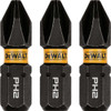 DEWALT FlexTorq 1 In. #2 Phillips Impact Screwdriver Bit (3-Pack) DWAF1PH2IR3