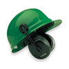 QuickSnap Hard Hat Mounted Ear Muffs, 27 dB NRR, Passive, Black