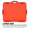 Nanuk Cases Orange Protective Case, 25.1"L x 19.9"W x 8.8"D 945S-010OR-0A0