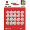 Super Sliders 3/4 In. Round Beige Felt Furniture Pads (20-Piece) 4718521SL