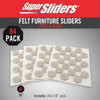 Super Sliders 3-8 In. Round Beige Felt Furniture Pad (84-Piece) 4719521SL 243353