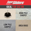 Super Sliders 1-1-16 In. White Round Nail-On Plastic Furniture Glides (4-Pack) 4263726SL 237692