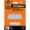 Super Sliders Gorilla Glue 1/2 In. Round Clear Furniture Wall Bumpers (12-Pack)