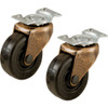 Super Sliders 2 In. Rubber Swivel Plate Caster (2-Pack) 4263126SL 259916