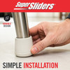 Super Sliders 1 In. White Rubber Furniture Leg Tip (4-Pack) 4264626SL 252346