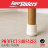 Super Sliders 1 In. White Rubber Furniture Leg Tip (4-Pack) 4264626SL 252346