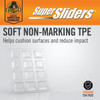 Super Sliders Gorilla Glue 3-4 In. Square Clear Furniture Wall Bumpers (24-Pack) 4218924BG 257977