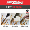 Super Sliders 1-1-16 In. White Round Screw-On Plastic Furniture Glides (4-Pack) 4603626SL 238164
