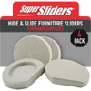 Super Sliders 3 In. Beige Round Cupper Furniture Sliders (4-Pack) 4703521SL