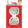 Super Sliders 3 In. Beige Round Cupper Furniture Sliders (4-Pack) 4703521SL