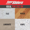 Super Sliders 3 In. Beige Round Cupper Furniture Sliders (4-Pack) 4703521SL 238784