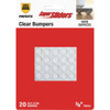 Super Sliders 3/8 In. Clear Round Furniture Wall Bumper (20-Pack) 4215621SL