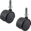 Super Sliders 2 In. 2-Wheel Black Stem Caster (2-Piece) 4263026SL 232837