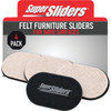 Super Sliders 3-1/2 In. x 6 In. Beige Oval Felt Furniture Sliders (4-Pack)