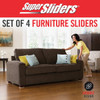 Super Sliders 3-1-2 In. x 6 In. Beige Oval Felt Furniture Sliders (4-Pack) 4705121SL 239345