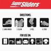 Super Sliders 4 In. Beige Square Felt Furniture Sliders (4-Pack) 4710826SL 240246