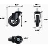 Shepherd Hardware 3 In. Black Rollerblade Stem Caster (5-Pack) 4122299LN 234034