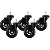 Shepherd Hardware 3 In. Black Rollerblade Stem Caster (5-Pack) 4122299LN 234034