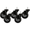 Shepherd Hardware 3 In. Black Rollerblade Stem Caster (5-Pack) 4122299LN 234034