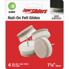 Super Sliders 1-1/8 In. Nail-On Felt Furniture Glides (4-Pack) 4263626SL