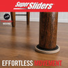 Super Sliders 2-1-2 In. Beige Round Felt Furniture Sliders (4-Pack) 4710421SL 241264