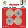 Super Sliders 1-1/2 In. Tap-On Felt Furniture Glides (4-Pack) 4264126SL