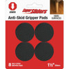 Super Sliders 1-1/2 In.  Anti-Skid Round Black Furniture Pad (8-Piece) 4738426SL
