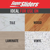 Super Sliders 1-1-2 In.  Anti-Skid Round Black Furniture Pad (8-Piece) 4738426SL 236390