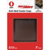 Super Sliders 3 In. Brown Square Furniture Leg Cup (2-Pack) 4263526SL