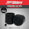Super Sliders 1-1-4 In. Black Rubber Furniture Leg Tip (2-Pack) 4264826SL 210368