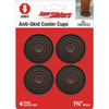 Super Sliders 1-3/4 In. Brown Round Furniture Leg Cup (4-Pack) 4263426SL