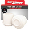 Super Sliders 1-1/4 In. White Rubber Furniture Leg Tip (2-Pack) 4264726SL