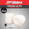 Super Sliders 1-1-4 In. White Rubber Furniture Leg Tip (2-Pack) 4264726SL 215763