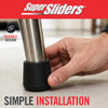 Super Sliders 3-4 In. Black Rubber Furniture Leg Tip (4-Pack) 4440421SL 228496