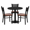 Round Blk Lam Table,Rnd w-Cherry Seats,30", Laminate Top, Wood Grain  MD-0007-GG